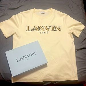 Lanvin Embroidered T-Shirt - Size M - Color CREAM/MILK